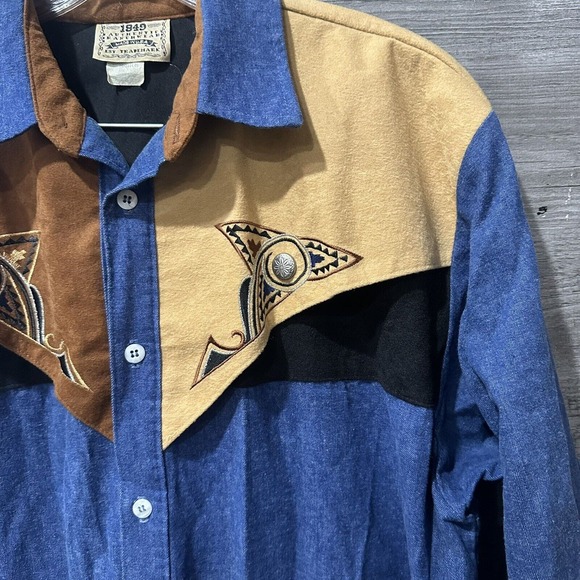 Vintage 1849 Authentic Ranchwear USA Size Medium Large Rodeo Navajo Western - Picture 3 of 11